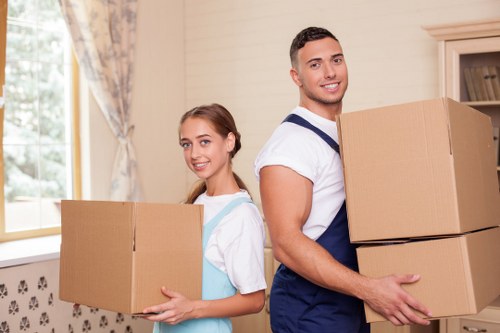 Packing supplies prepared for a Croydon apartment move
